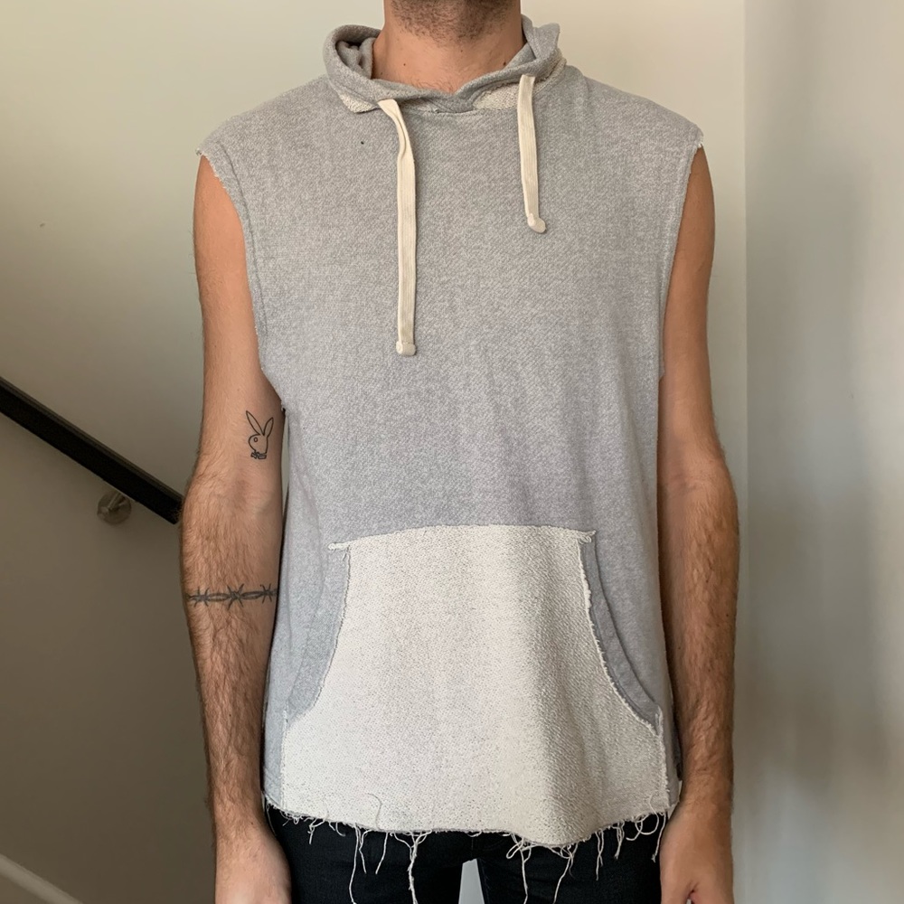 Urban Outfitters sleeveless, distressed hoodie